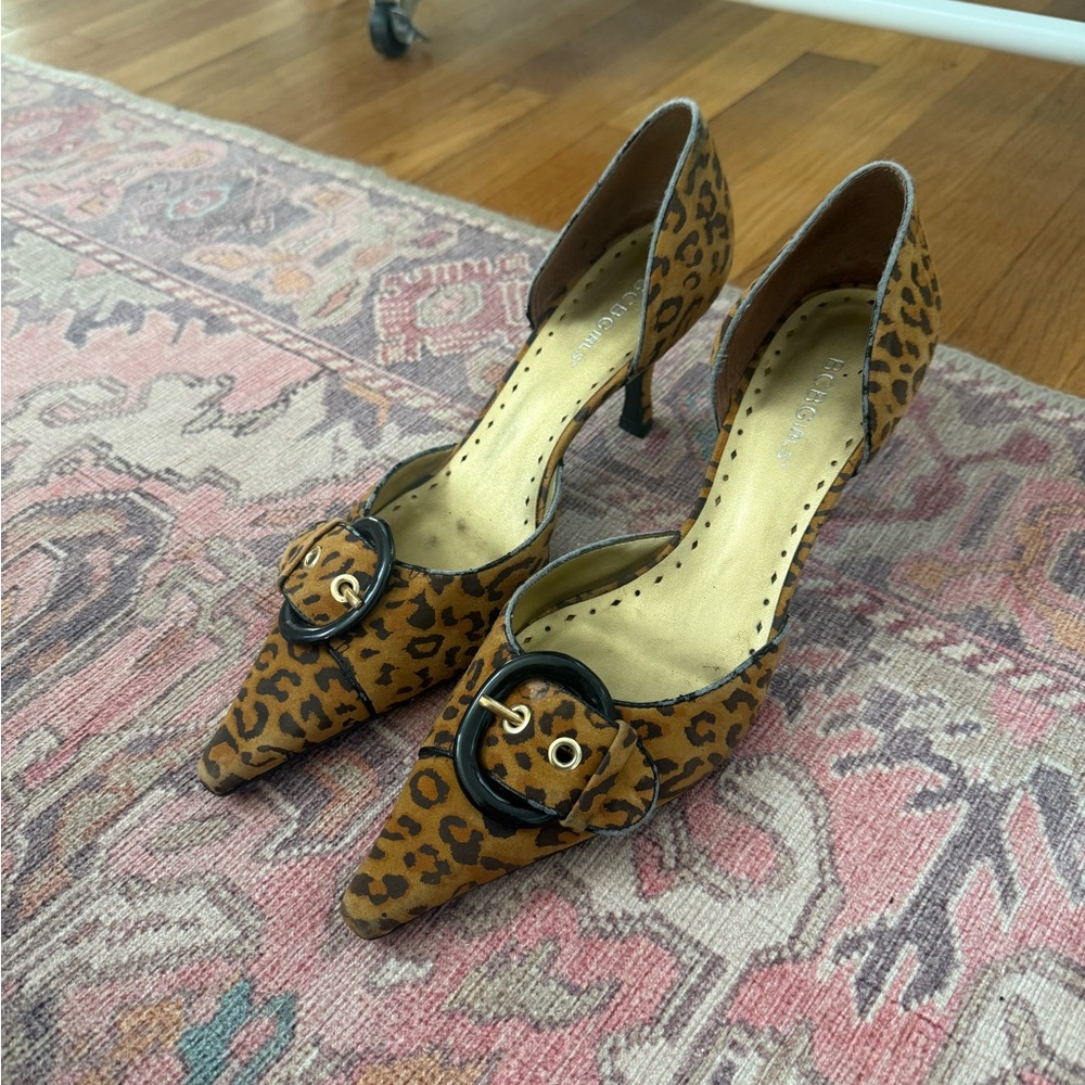 BCBGirls Leopard Print Women's Shoes with Black Buckles